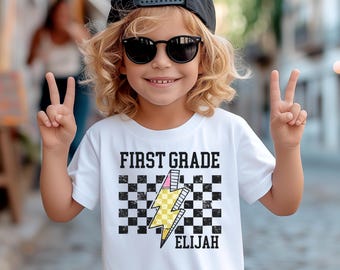 Custom First grade boys shirt,Kids first day of school shirt,boys first day of school shirt custom,personalized first day of school shirt