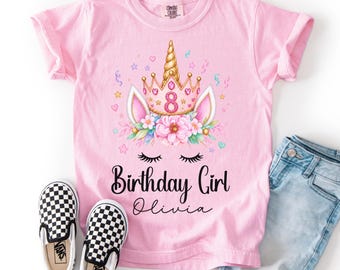 Shirt 8e verjaardag meisje, shirt eenhoorn 8e verjaardag, shirt eenhoorn 8e verjaardag, shirt 8 verjaardag, shirt meisje 8e verjaardag, 8e verjaardag eenhoorn