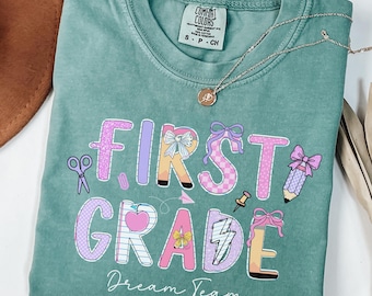 first grade comfort colors shirt,1st grade comfort colors shirt,first grade teacher shirt,back to school teacher shirt,back to school