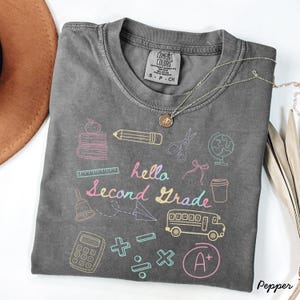 Second grade comfort colors shirt,2nd grade comfort colors shirt,second grade teacher shirt,second grade team shirt,second grade level shirt