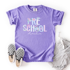 Custom preschool shirt,back to school shirt, preschool shirt for kids,first day of school girls,custom name shirt kids,custom preschool