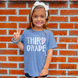 third grade shirt,back to school shirt,3rd grade shirt,third grade shirt for kids,first day of school girls, comfort colors third grade