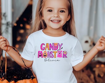 Mädchenhalloween-Hemd, kundenspezifisches Kinderhalloween-Hemd, kundenspezifisches Kindername-Halloween-T-Shirt, personalisiertes Mädchen-Halloween-Hemd, Halloween-Hemd