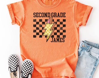 Custom second grade shirt,2nd grade shirt,first day of school shirt,second grade tshirt,kids school shirt,personalized second grade shirt