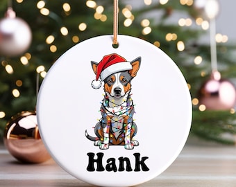 Australian cattle dog ornament,blue heeler Christmas ornament,Christmas cattle dog ornament,personalized cattle dog ornament,blue heeler