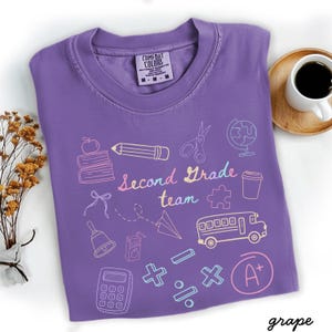Second grade comfort colors shirt,2nd grade comfort colors shirt,second grade teacher shirt,back to school teacher shirt,back to school