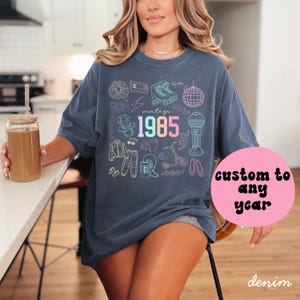 Custom year birthday shirt,40th birthday shirt,birthday shirt for 40th,40th birthday gift,happy 40th birthday shirt,1986 shirt,1980s bday