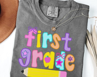 first grade comfort colors shirt,1st grade comfort colors shirt,first grade teacher shirt,back to school teacher shirt,back to school