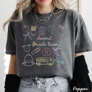Second grade comfort colors shirt,2nd grade comfort colors shirt,second grade teacher shirt,back to school teacher shirt,back to school