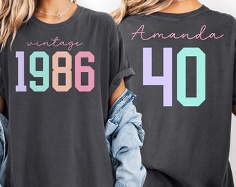 Custom forty birthday shirt,custom 40th birthday shirt,birthday shirt for 40th,40th birthday gift,happy 40th birthday shirt,1986 shirt,40th
