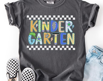 kindergarten boys shirt,Kids first day of school shirt,boys first day of school shirt,kindergarten boys comfort colors shirt