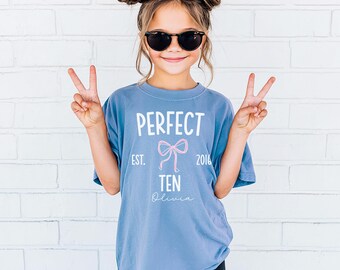 Tenth birthday girl shirt,10th birthday shirt,10th birthday coquette shirt,birthday shirt 10,birthday girl shirt,10th birthday girl