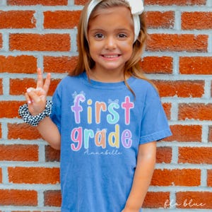 Custom first grade shirt,back to school shirt,1st grade shirt,first grade shirt for kids,first day of school girls,first grade custom name