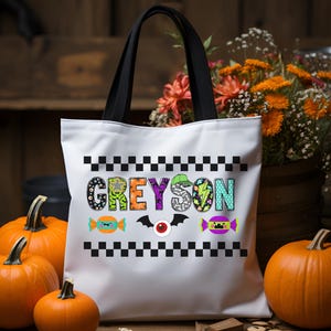Halloween trick or treat bag,custom Halloween trick or treat bag,boys Halloween bag,custom name trick or treat bag,personalized Halloween