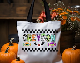 Halloween-Trick-or-Treat-Tasche, benutzerdefinierte Halloween-Trick-or-Treat-Tasche, Jungen-Halloween-Tasche, benutzerdefinierter Name-Trick-or-Treat-Tasche, personalisiertes Halloween