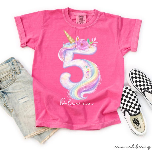 Fifth birthday girl shirt,unicorn 5th birthday shirt,unicorn 5th birthday shirt,birthday shirt 5,birthday girl shirt,unicorn 5th birthday
