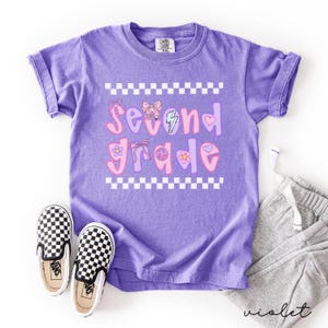 Zweitklässler Shirt,2.Klasse T-Shirt,zweite Klasse Shirt für Kinder,erster Schultag Mädchen, Komfortfarben zweite Klasse