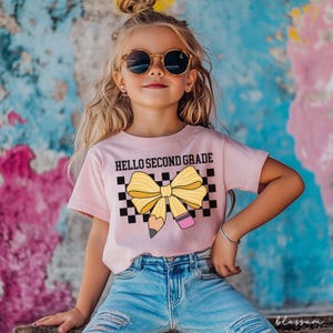 Zweitklässler Shirt,2.Klasse T-Shirt,zweite Klasse Shirt für Kinder,erster Schultag Mädchen, Komfortfarben zweite Klasse
