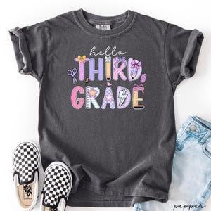 third grade shirt,back to school shirt,3rd grade shirt,third grade shirt for kids,first day of school girls, comfort colors third grade