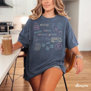 Second grade comfort colors shirt,2nd grade comfort colors shirt,second grade teacher shirt,second grade team shirt,second grade level shirt