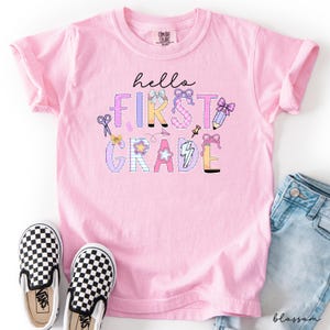 first grade shirt,back to school shirt,1st grade shirt, first grade shirt for kids,first day of school girls, comfort colors first grade