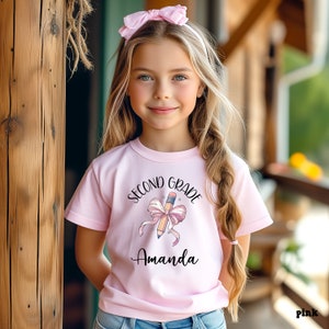 Custom second grade shirt,personalized second grade shirt,2nd grade shirt,second grade shirt for kids,2nd grade girls shirt,kids name shirt
