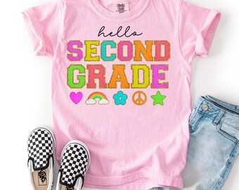 Second grade shirt,back to school shirt,2nd grade shirt,second grade shirt for kids,first day of school girls, comfort colors second grade