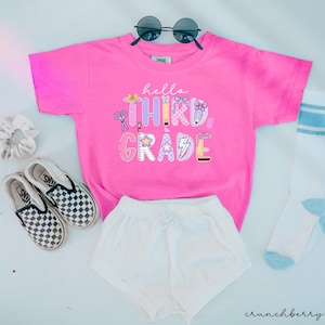 third grade shirt,back to school shirt,3rd grade shirt,third grade shirt for kids,first day of school girls, comfort colors third grade