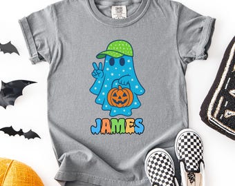 boys halloween shirt,trick orTreat Shirt Design Custom Name,Custom Kids Name Halloween T-Shirt,Personalized Kids Halloween Shirt,boys shirt