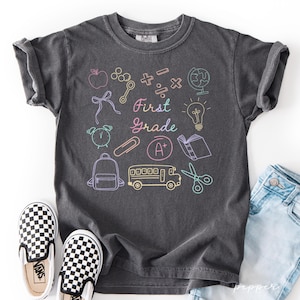 first grade shirt,back to school shirt,1st grade shirt, first grade shirt for kids,first day of school girls, comfort colors first grade