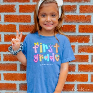 Custom first grade shirt,back to school shirt,1st grade shirt,first grade shirt for kids,first day of school girls,first grade custom name