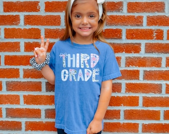 third grade shirt,back to school shirt,3rd grade shirt,third grade shirt,first day of school shirt, comfort colors 3rd grade,grandmillenial
