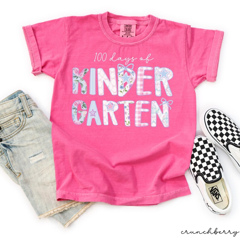 100 Days of Kindergarten Girls Shirt,kids 100th Day of School Shirt ...