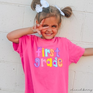 first grade shirt,back to school shirt,1st grade shirt, first grade shirt for kids,first day of school girls, comfort colors first grade