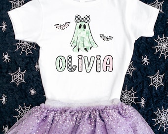 Mädchenhalloween-Hemd, kundenspezifisches Kinderhalloween-Hemd, kundenspezifisches Kindername-Halloween-T-Shirt, personalisiertes Mädchen-Halloween-Hemd, Halloween-Hemd