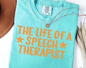 Camiseta de logopedia, colores cómodos, camiseta de logopeda, terapeuta del habla, camiseta slp, camiseta de la vida de un logopeda, camiseta SLP