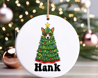 Australian cattle dog ornament,blue heeler Christmas ornament,Christmas cattle dog ornament,personalized cattle dog ornament,blue heeler