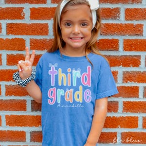 Custom third grade shirt,back to school shirt,3rd grade shirt,third grade shirt for kids,first day of school,custom name shirt third grade