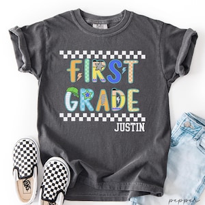 First grade custom boys shirt,Kids first day of school shirt,boys first day of school shirt,shirt for first day of school,custom first grade