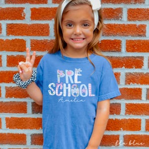 Preschool custom shirt,back to school shirt, preschool shirt for kids,first day of school girls,custom name shirt kids,custom preschool