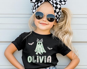 Mädchenhalloween-Hemd, kundenspezifisches Kinderhalloween-Hemd, kundenspezifisches Kindername-Halloween-T-Shirt, personalisiertes Mädchen-Halloween-Hemd, Halloween-Hemd