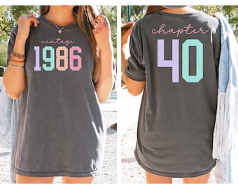 Forty birthday shirt,40th birthday shirt,birthday shirt for 40th,40th birthday gift,happy 40th birthday shirt,1986 shirt,forty bday shirt