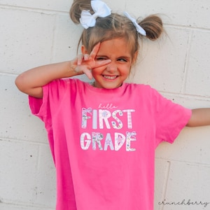 first grade shirt,back to school shirt,1st grade shirt, first grade shirt for kids,first day of school girls, comfort colors first grade