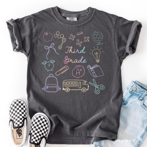 third grade shirt,back to school shirt,3rd grade shirt,third grade shirt for kids,first day of school girls, comfort colors third grade