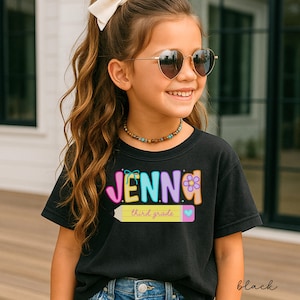 Custom third grade shirt,back to school shirt,3rd grade shirt,third grade shirt for kids,first day of school,custom name shirt third grade