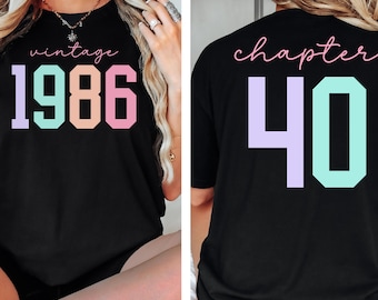 Forty birthday shirt,40th birthday shirt,birthday shirt for 40th,40th birthday gift,happy 40th birthday shirt,1986 shirt,forty bday shirt