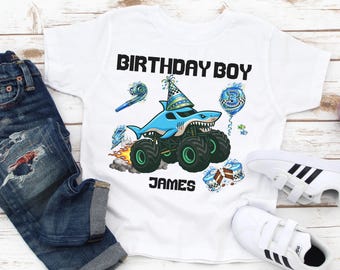 Shirt voor derde verjaardag jongen, shirt voor 3e verjaardag, gepersonaliseerd T-shirt voor monstertruck jongen voor derde verjaardag, shirt voor jongens 3e verjaardag, shirt voor 3e verjaardag