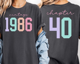 Forty birthday shirt,40th birthday shirt,birthday shirt for 40th,40th birthday gift,happy 40th birthday shirt,1986 shirt,forty bday shirt