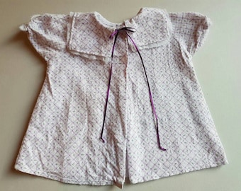 1950s Flannel baby robe/nightie /over