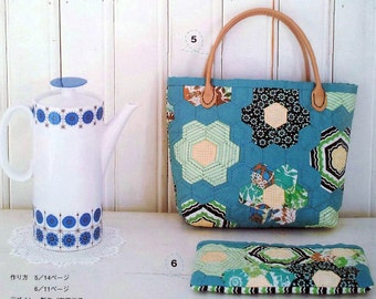 Hexagon Patchwork Fabric Accessories Hand Sewing Craft Ebook / PDF Patterns